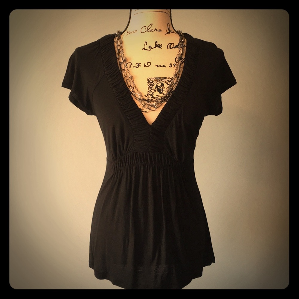 Banana Republic black dressy tshirt blouse